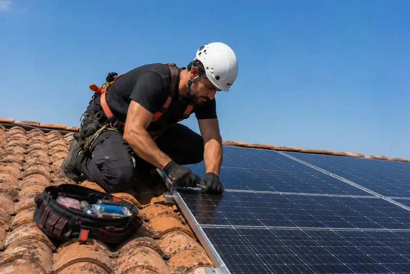 Maintenance et monitoring de panneaux solaires aux Martys
